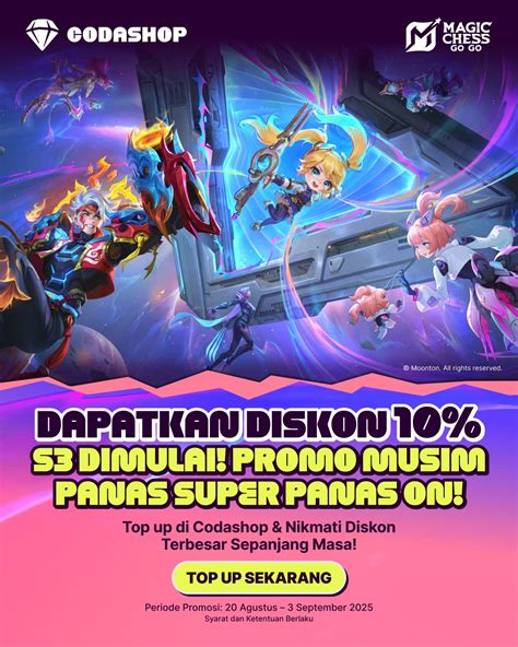 Galeri foto coda shop promo ml Musim Penukaran Poin codashop promo case cs yang top up di portal kontrol